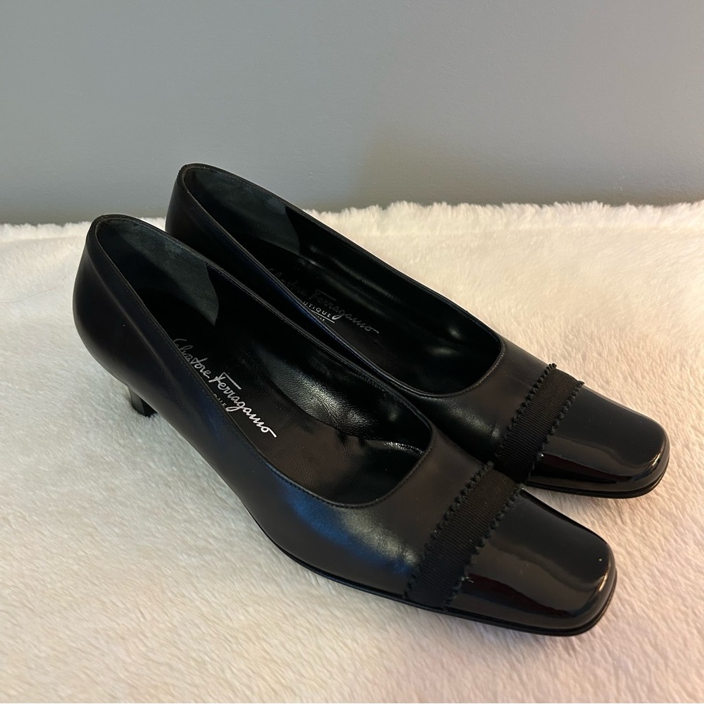 Salvatore Ferragamo Black Heels, Size 8.5AA